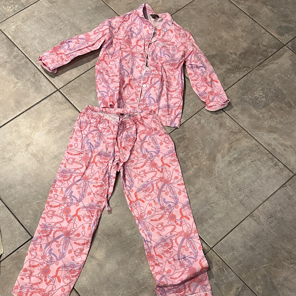 Brooks Brothers Pink and Purple Kids Pajama Set